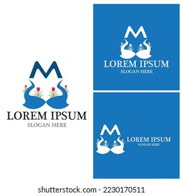 River mountain vector icon illustration design