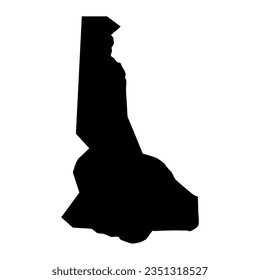 Mapa del Estado del Nilo del Río, división administrativa del Sudán. Ilustración vectorial.