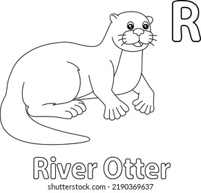 River Otter Alphabet Abc Coloring Page Stock Vector (Royalty Free ...