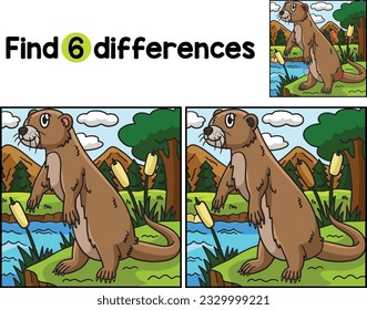 River Otter Animal Find The Differences