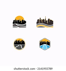 River Property Building Logo Apartment Stock Vector (Royalty Free ...