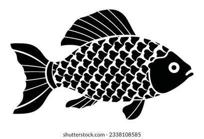 River rainbow fish silhouette, river rainbow fish vector icon, river rainbow fish illustration

