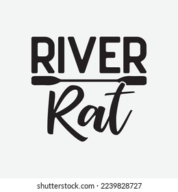 River Rat Kayaking y canotaje divertidos diseño de camisetas