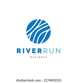 Inspiración en el diseño del logotipo del icono de la carrera fluvial
