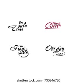 River sale - text for your signboard or logo. Shop interior template design.