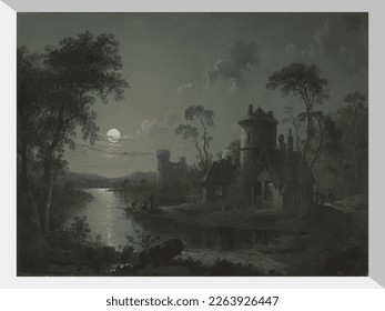 river scene with beauty nature