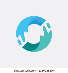river and sea logo design