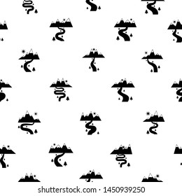 river seamless pattern background icon.