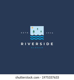 River Side Logo Design Template