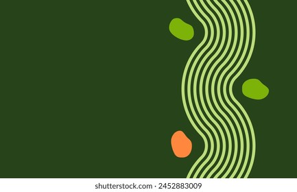 river and stones, meditation zen garden top view or life balance vector illustration