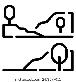 River Stream icon for web, app, infographic etc