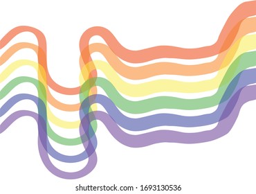 River Thames Pride Colours Pattern, London Birdseye View Vector