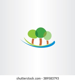 river and trees icon landscape logo icon 