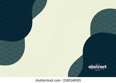 river valley with curve and oriental wave biology name plate background for advertisement banner website brochure template product presentation package label design vector eps.