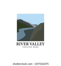 River Valley Logo Design Vector Template