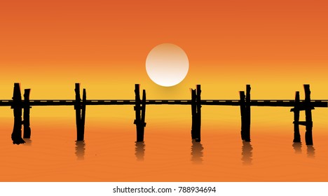 The river is vast. There are old wooden bridges to cross. The atmosphere is the sunset. The meaning of silence in rural areas.