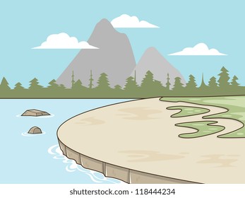 River Vector Background