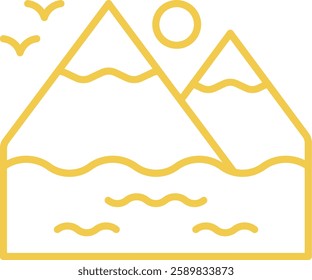 River vector icon. Can be used for printing, mobile and web applications.
