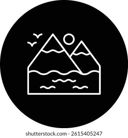 River vector icon. Can be used for printing, mobile and web applications.