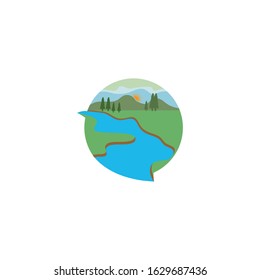 River Vector Icon Illustration Design Stock Vector (Royalty Free ...