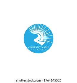 Diseño de iconos de vectores de río