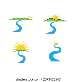 River vector icon illustration design