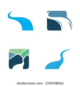River vector icon illustration design