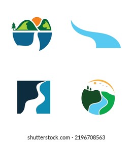 River vector icon illustration design