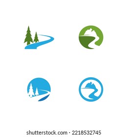 River vector icon illustration design
