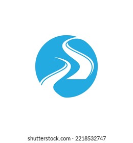 Diseño de iconos de vectores de río