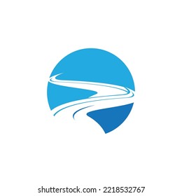 Diseño de iconos de vectores de río
