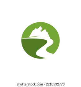 Diseño de iconos de vectores de río