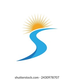 River vector icon illustration design