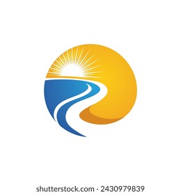 River vector icon illustration design