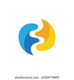 Fluss Vektor Icon Illustration Design