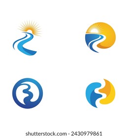 Diseño de ilustración vectorial de río