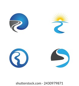 River vector icon illustration design