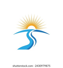 River vector icon illustration design