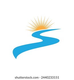 River vector icon illustration design