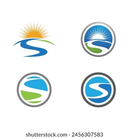 River vector icon illustration design
