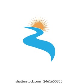 River vector icon illustration design