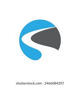Diseño de ilustración de ícono de Vector fluvial