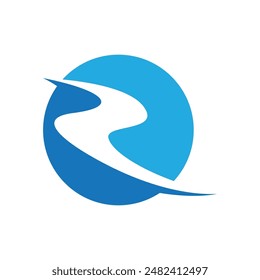 River Vektorgrafik Icon Illustration Design