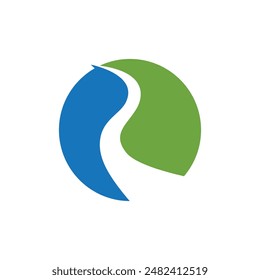 Diseño de ilustración de ícono de Vector fluvial