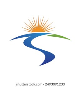River vector icon illustration design