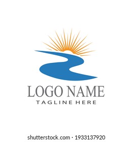 River vector icon illustration logo design