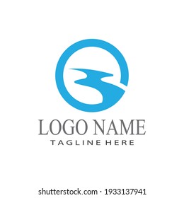River vector icon illustration logo design