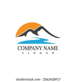 River vector icon illustration logo design