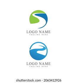 River vector icon illustration logo design