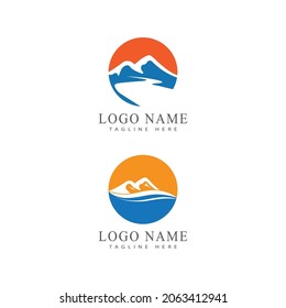 River vector icon illustration logo design